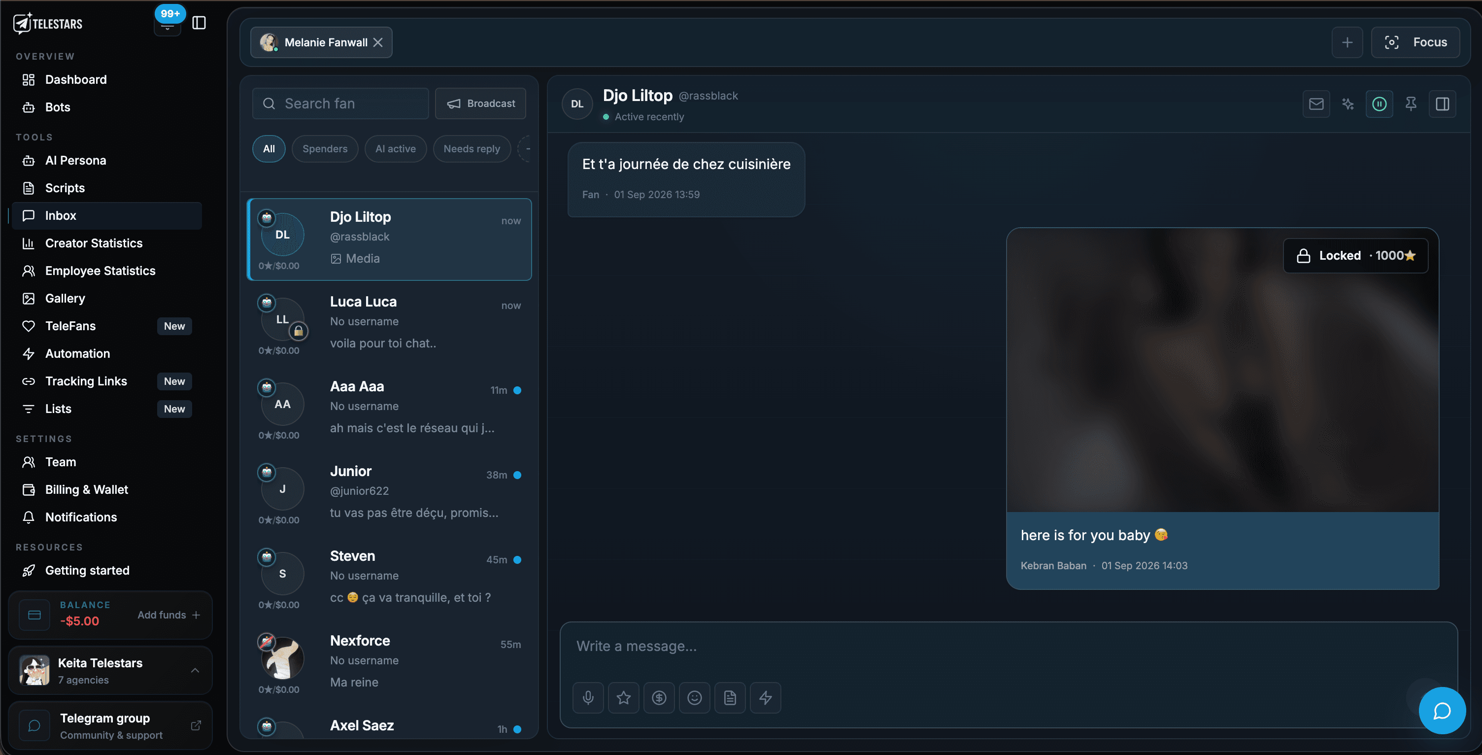 A clean inbox built for high-volume chats